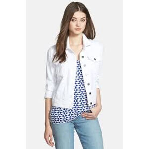 KUT from the Kloth “Helena” Petite Jean Jacket – White – Size Medium - Fall